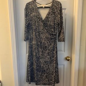 Talbots animal print dress Sz 10